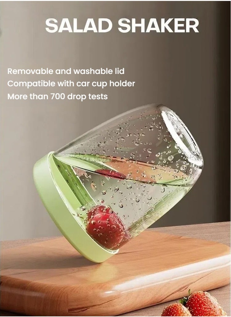 Generic Fruit Salad Container, Salad Spinner, Portable Leak Proof Fruit Cup with Fork and Colander, Fruit Storage Containers for Fridge Keep Fresh, Fruits Drainage Cups for Kitchen, Office, Party, Camping  - Image 5