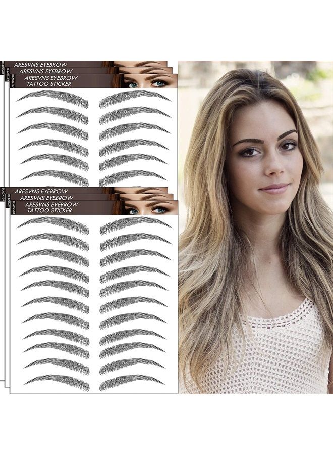 Aresvns Tattoo Eyebrows 66 Pairs!Newly Improved Good Looking Eyebrows Tattoo Sticker,Realistic Imitation Eyebrows Tattoo,Popular Black Eyebrow for Women Girls Waterproof and Long-Lasting 3-5 Days Chri - Image 5