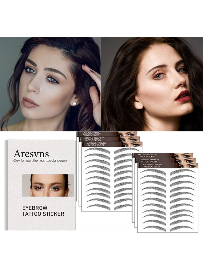 Aresvns Tattoo Eyebrows 66 Pairs!Newly Improved Good Looking Eyebrows Tattoo Sticker,Realistic Imitation Eyebrows Tattoo,Popular Black Eyebrow for Women Girls Waterproof and Long-Lasting 3-5 Days Chri - Image 3