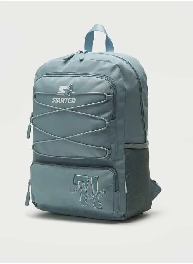 ستارتر Starter Printed Backpack with Adjustable Shoulder Straps and Drawstring Detail