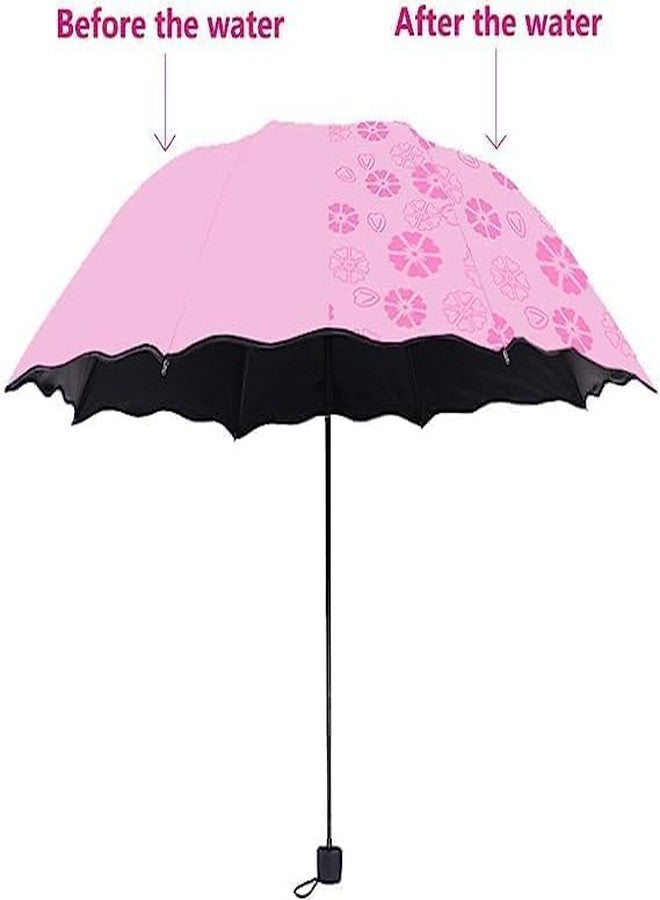 Pritama UV Sun And Rain Protected Magic Umbrella With Changing Secret Blossoms Occur with Water Magic Print, 3 Fold Umbrella for Men, Women, Kids (Multi Color) - Image 2