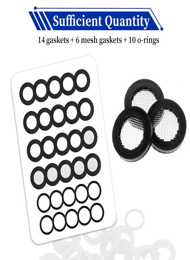 cobee 30 Pcs Shower Head Gasket, Hose Rubber Washer with Wire Mesh, Shower Head Filter Gasket for 1/2"" Fixed Shower Head/Handheld Shower Hose(30 Pcs Set), 586346_1_QQ4PrDUd1 - Image 2