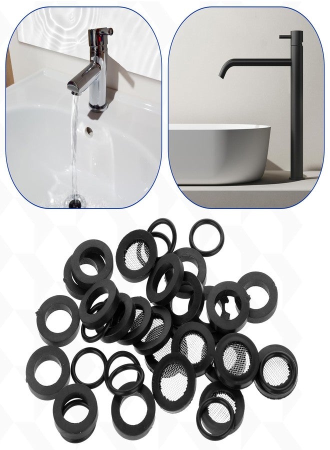 cobee 30 Pcs Shower Head Gasket, Hose Rubber Washer with Wire Mesh, Shower Head Filter Gasket for 1/2"" Fixed Shower Head/Handheld Shower Hose(30 Pcs Set), 586346_1_QQ4PrDUd1 - Image 5