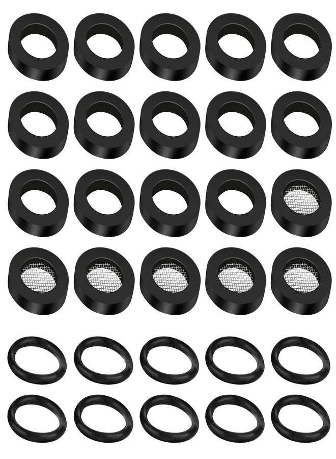 cobee 30 Pcs Shower Head Gasket, Hose Rubber Washer with Wire Mesh, Shower Head Filter Gasket for 1/2"" Fixed Shower Head/Handheld Shower Hose(30 Pcs Set), 586346_1_QQ4PrDUd1 - Image 1
