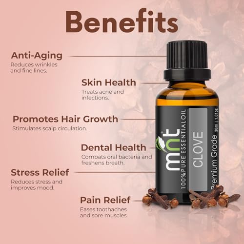 MNT Clove Essential Oil - 100% Pure & Natural Therapeutic Grade Oil for Toothache, Hair and Skin (30ML) - Image 2