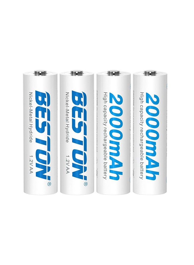 BESTON Beston AA Rechargeable 1.2V 2000mAh Batteries - Pack of 4  - Image 2