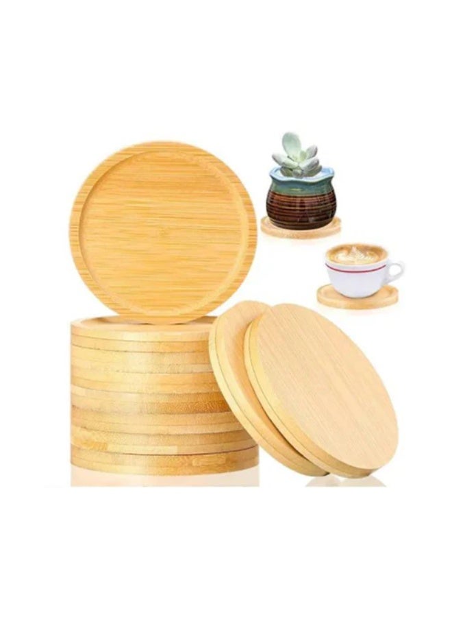 6-Piece Wooden Coaster Set with Holder – Natural Wood Drink Coasters for Cups, Mugs & Glasses – Heat-Resistant, Non-Slip, Stylish Table Protection for Home or Office - Image 5