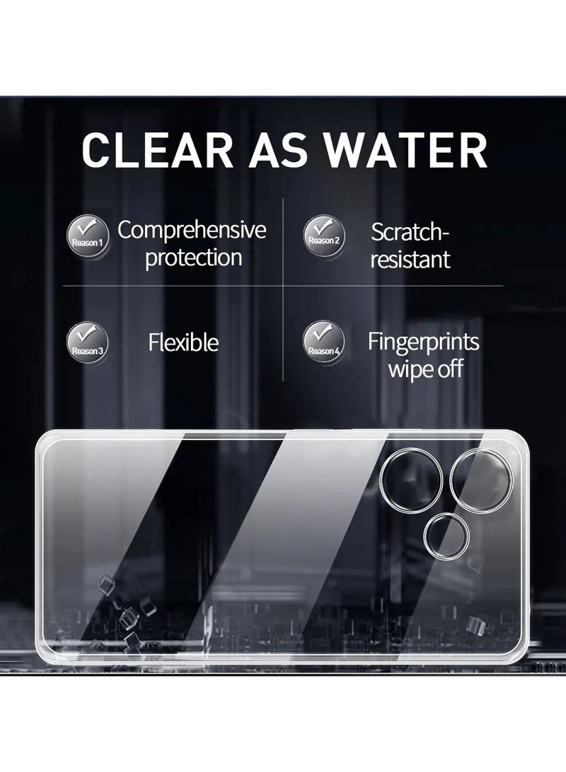 جراب شفاف من جل البولي يوريثين الحراري الناعم من السيليكون المرن ومضاد للخدش متوافق مع شاومي انفينيكس هوت 30i ان اف سي X669D 4G (6.55 انش) - شفاف - Image 3