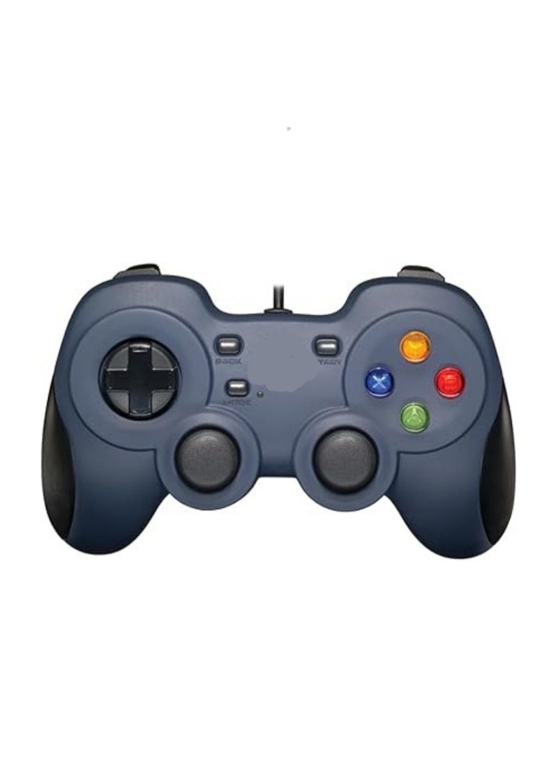 F310 Wired Gamepad – Console-Style Layout, 4-Switch D-Pad, 1.8m Cord for PC, Navy/Black - Image 1