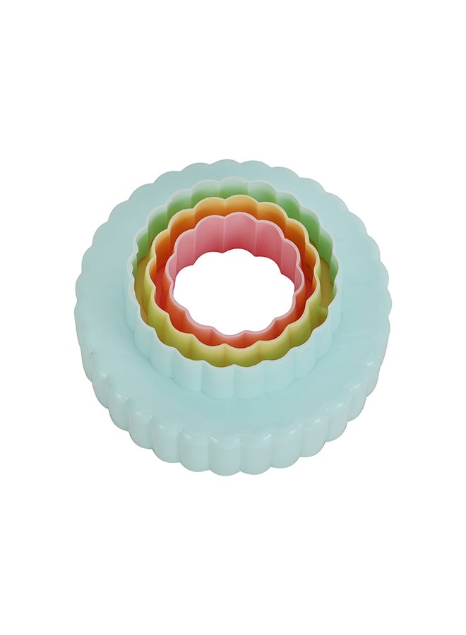 Royalford Double-Side Cookie Cutter- RF10967, Round Cookie Cutter and Fondant Plastic Cookie Cutters - Set of 3 Assorted Multicolor - Image 2