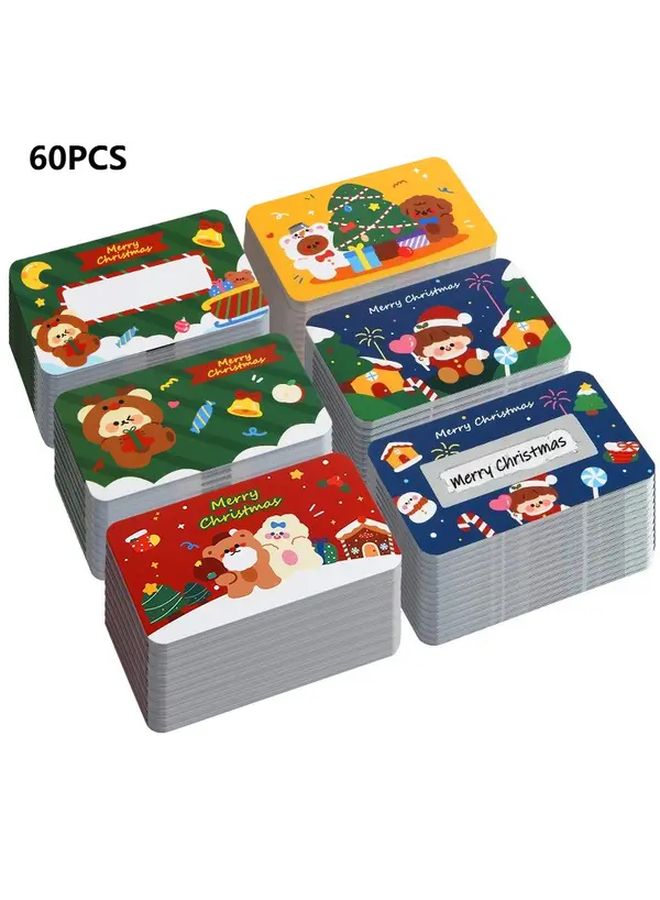 60Pcs Christmas Scratch Cards With Scraper And Marker For Holiday DIY Gifts - Image 1