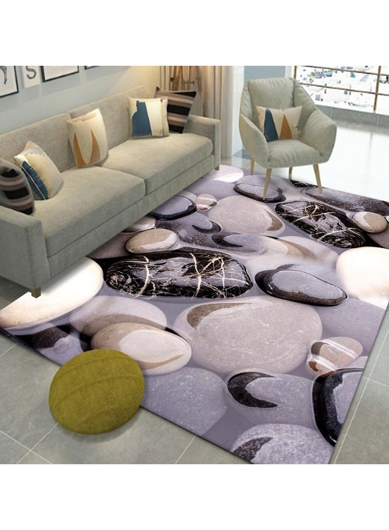 سجادة طاولة قهوة لغرفة المعيشة بتقنية 3D من ألياف البوليستر عالية الجودة