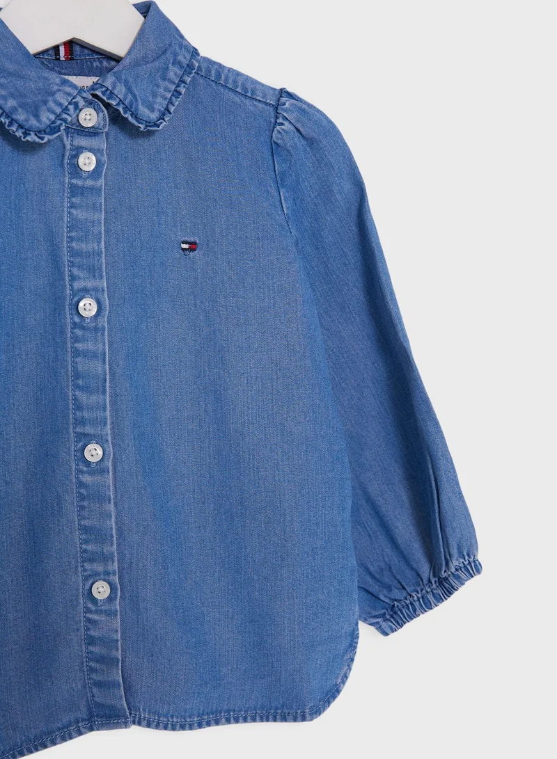 TOMMY HILFIGER Kids Essential Tencel Ruffle Shirt