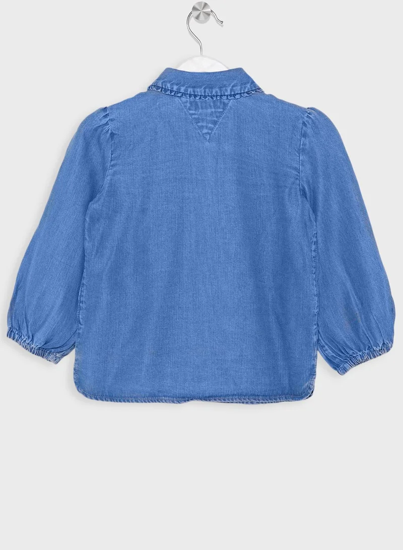TOMMY HILFIGER Kids Essential Tencel Ruffle Shirt