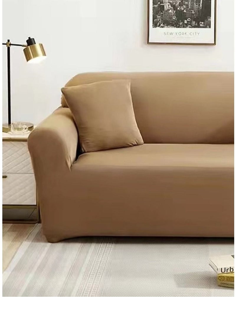 HAPPY MOOD Sofa Slipcover Armchair Couch Cover With Elastic Straps Furniture Protector Washable Anti Skid Stretch Home Decor (1 Seater) Pillows Not Included - Image 1