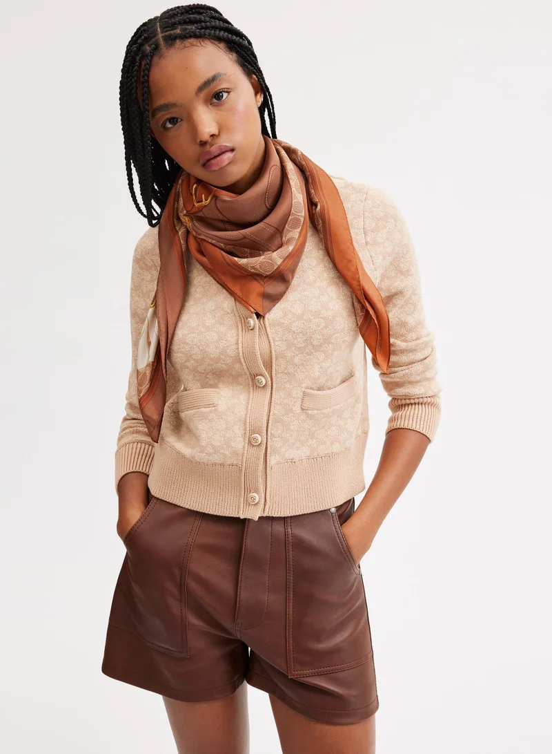 كوتش Tabby Printed Silk Square