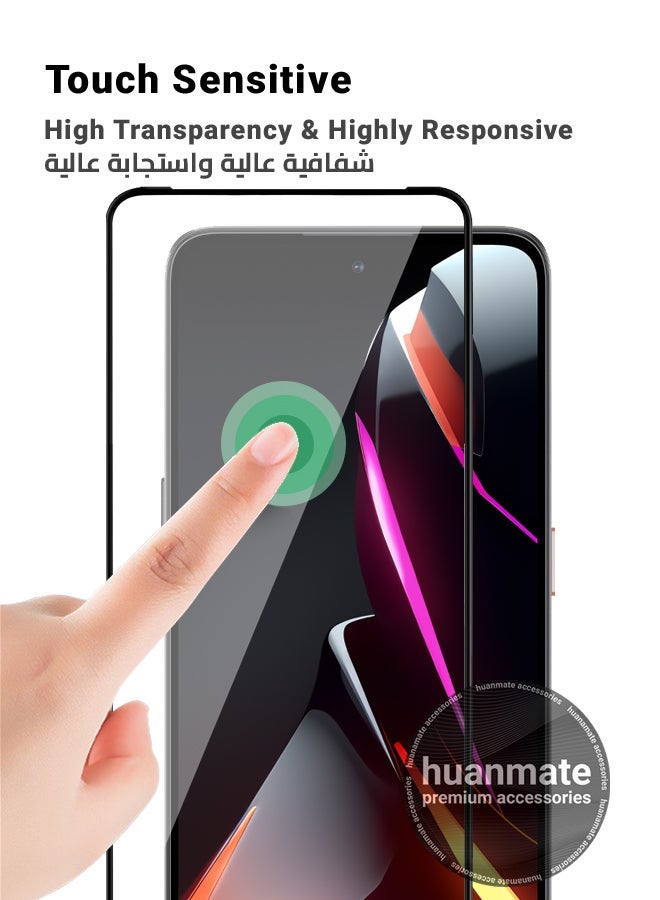 huanmate ZTE Nubia Neo 2 Screen Protector – Premium Edge to Edge Tempered Glass, High Transparency, Delicate Touch, Anti-Explosion, Smooth Arc Edges, Easy Installation - Image 4