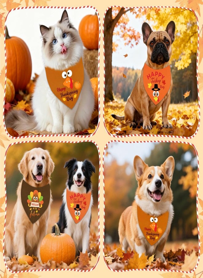 Bolake 3 Pack Fall Dog Bandanas Thanksgiving Dog Bandanas with Classic Thanksgiving Patterns Adjustable Triangle Accessories Scarf for Small Medium Large Dogs Cats Pets - Image 5