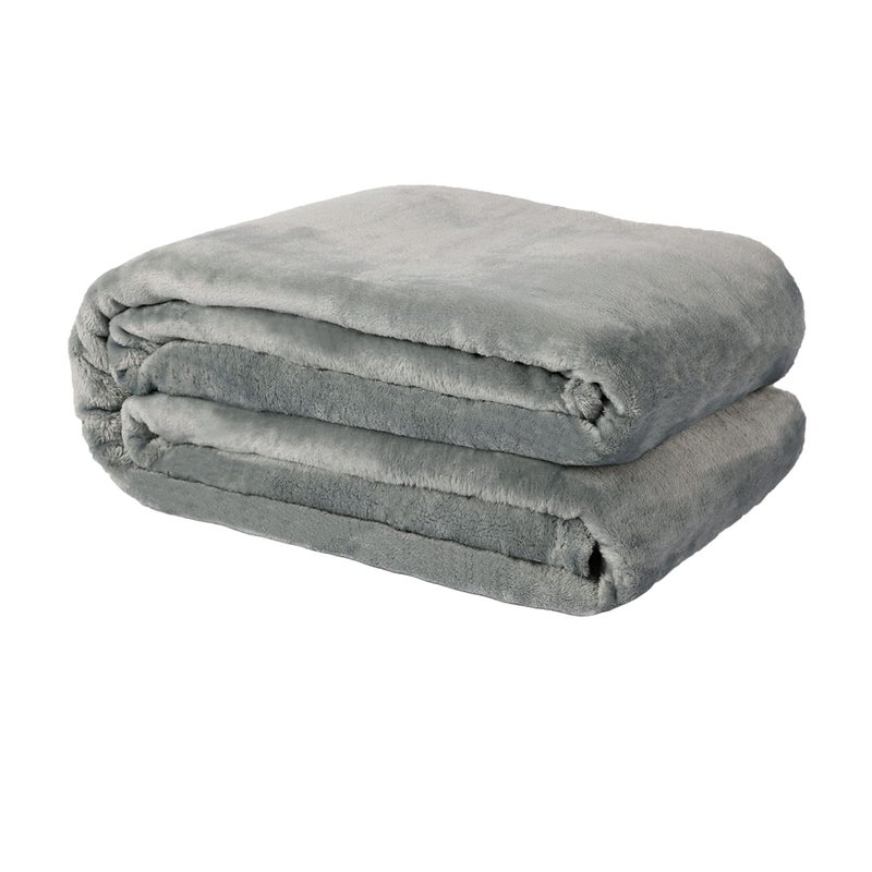 NANPIPER Fleece Blankets Super Soft Flannel King Size Blanket for Bed Luxury Cozy Microfiber Plush Fuzzy BlanketGrey