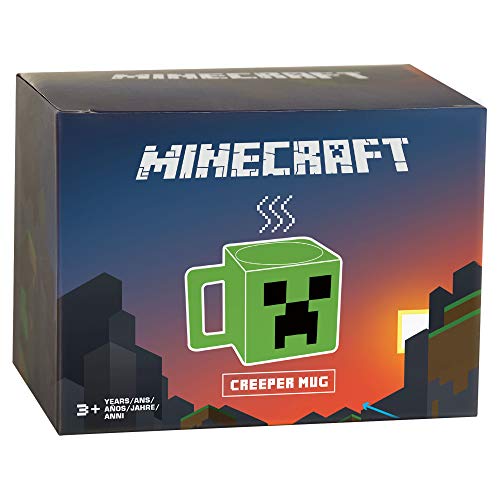JINX Minecraft Creeper Face Square Plastic Mug, Green, 9.8 ounces - Image 3
