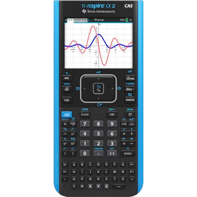 آلة حاسبة للرسوم البيانية الملونة من TI-Nspire CX II CAS مع برنامج للطلاب للكمبيوتر الشخصي/Mac ونظام جبر الكمبيوتر المتقدم، مثالية لفصول الرياضيات والعلوم، تصميم أسود - Image 1