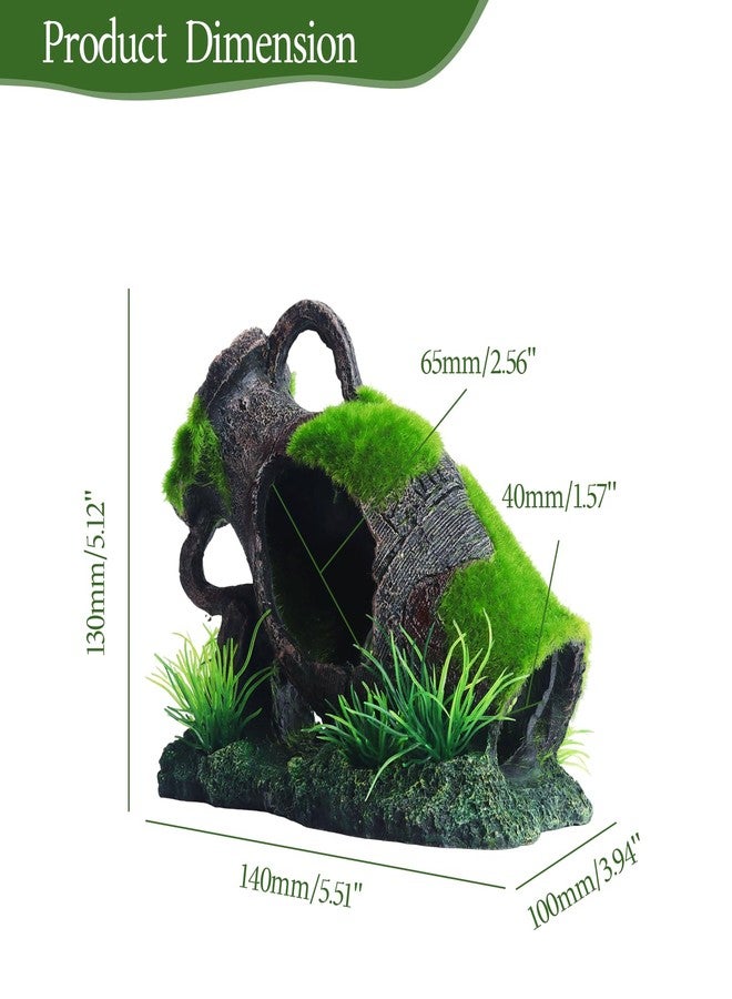 Saim Aquarium Artificial Vase Decoration, Crafts Landscaping Decor Fish Tank Ornament for Betta Cichlids Hideaway Cave, Gold Fish Hideout - Image 2