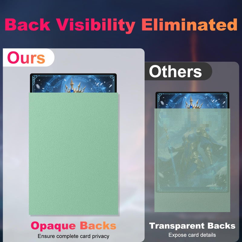 Proijeut 1200 Pack Card Sleeves, Matte Dual Trading Card Sleeves with Opaque Back & Smooth Shuffle, Tear Resistant Card Protectors for MTG, TCG and Game Cards (12 Colors) - Image 4