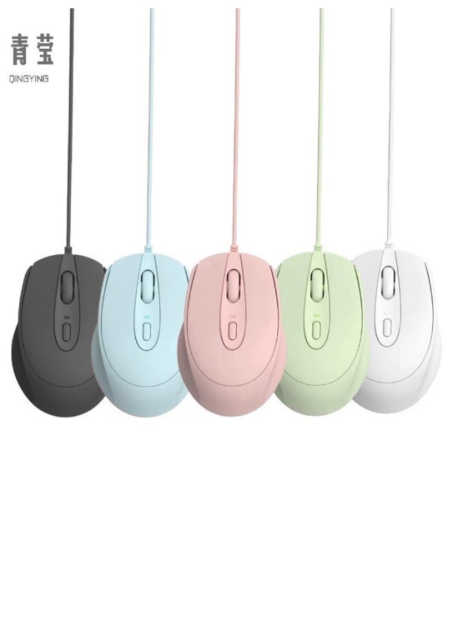 Generic - For Dell Xiaomi HP Mouse Mute Laptop Wireless Huawei Lenovo Ergonomic Apple-Color:Sakura Pink [silent Button♡Ergonomic Design Qingying-Interface:Official Standard - Image 1