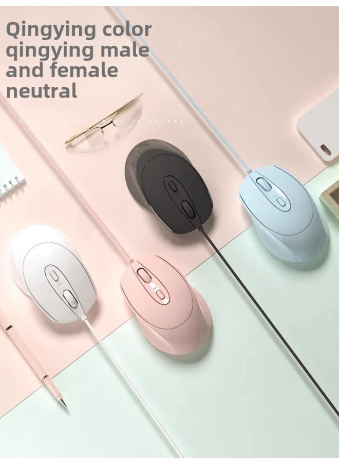 Generic - For Dell Xiaomi HP Mouse Mute Laptop Wireless Huawei Lenovo Ergonomic Apple-Color:Sakura Pink [silent Button♡Ergonomic Design Qingying-Interface:Official Standard - Image 1