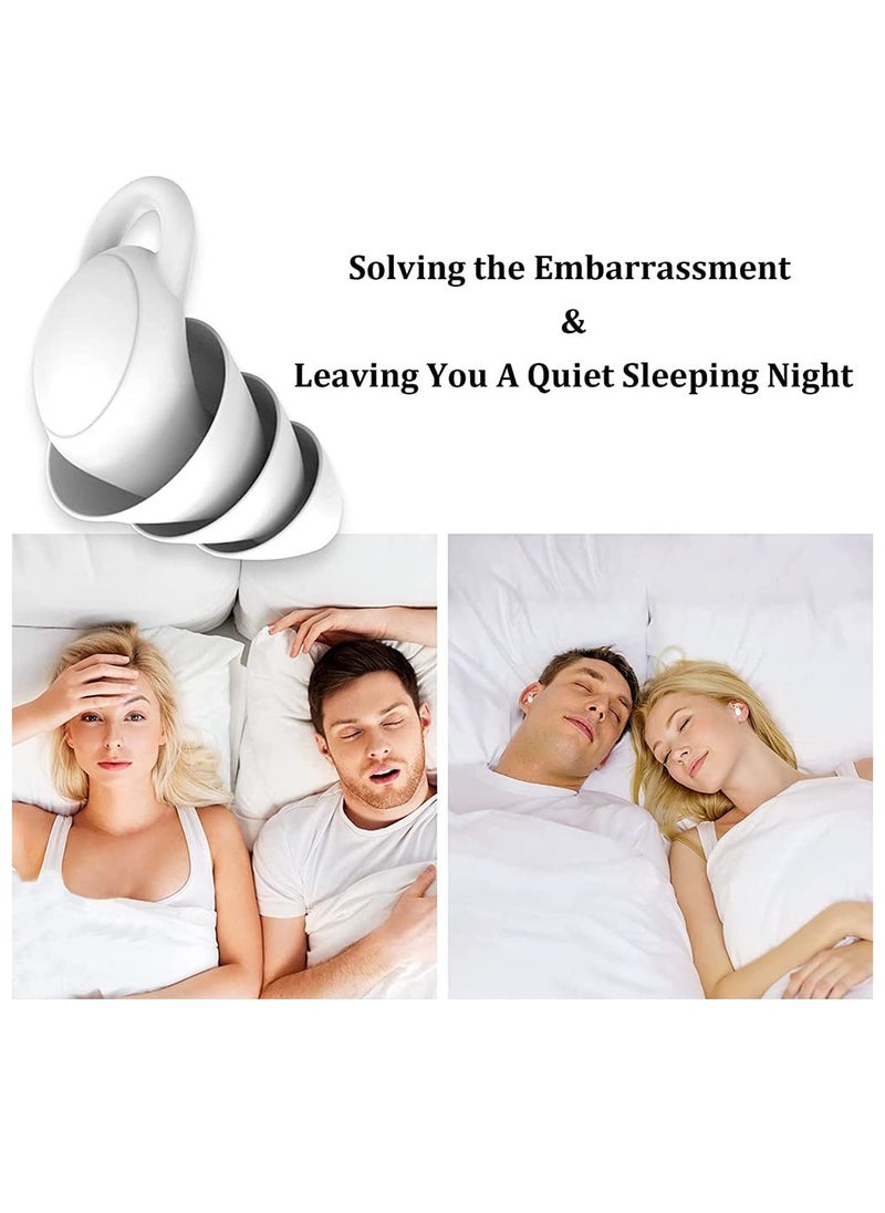 SYOSI - Silicone Ear Plugs for Sleeping Noise Cancelling, Soft Reusable Earplugs for Sleep, Ear Plug for Swimming Snoring Traveling Studying Working Mowing Loud Noise - Image 1