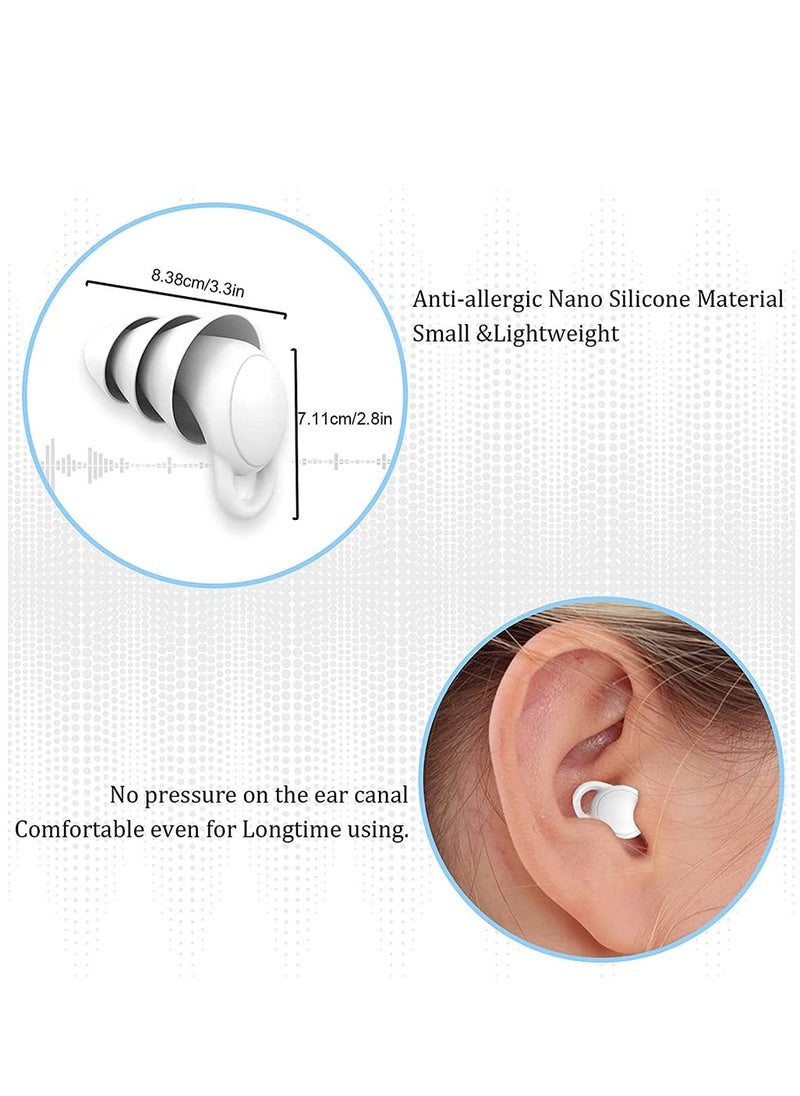 SYOSI - Silicone Ear Plugs for Sleeping Noise Cancelling, Soft Reusable Earplugs for Sleep, Ear Plug for Swimming Snoring Traveling Studying Working Mowing Loud Noise - Image 1