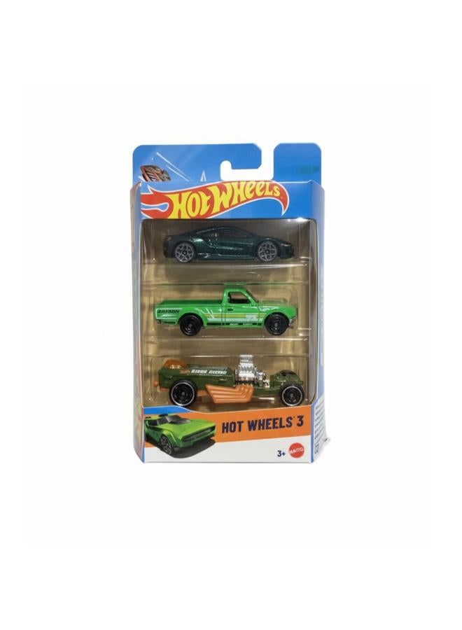Hot Wheels Mattel Hot Wheels 3 Car Pack, Multipack of 3 Hot Wheels Vehicles, Instant Starter Set, Collection of 1:64