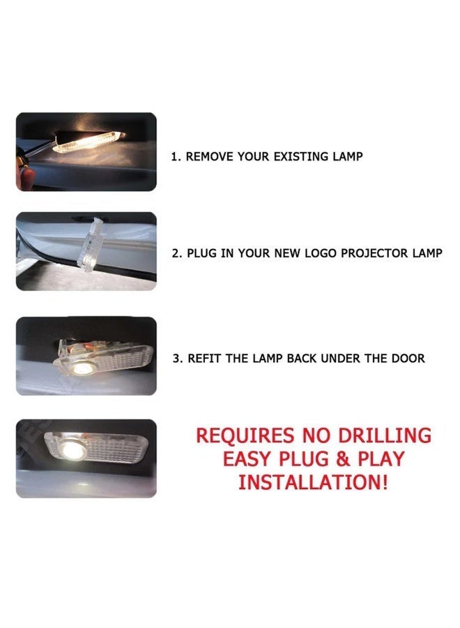 Elite Bulb LED Car Door Logo Projector Lights Plug and Play Ghost Shadow Courtesy Lamp Wireless No Drilling for Compatible Vehicles 2PCS Set - Image 2