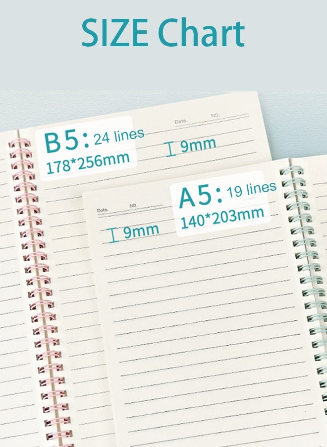 ستار لين 6 حزمة دفاتر ملاحظة دوامة ، 60 ورقة / 120 صفحة لكل ، A5 دفاتر ملاحظة ورقة متطابقة سميكة للدراسة والملاحظات ، دفاتر ملاحظة يومية خط عرضي لمكتب الأعمال اجتماع المدرسة يومية - Image 4
