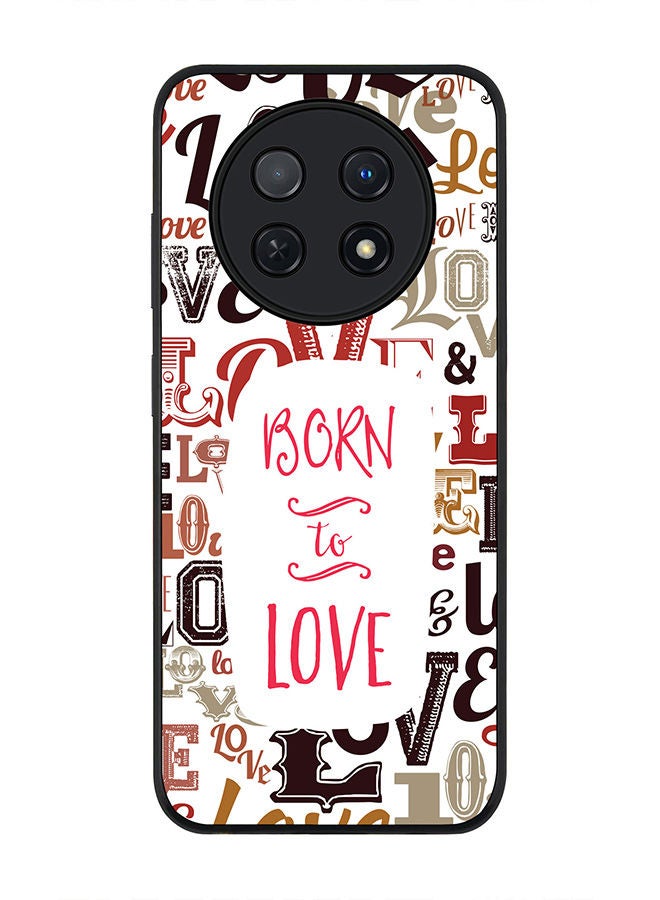 Stylizedd Rugged Black edge case for Huawei Nova Y91 4G  Huawei Enjoy 60X, Slim fit Soft Case Flexible Rubber Edges Anti Drop TPU Gel Thin Cover -  Born To Love - Image 1
