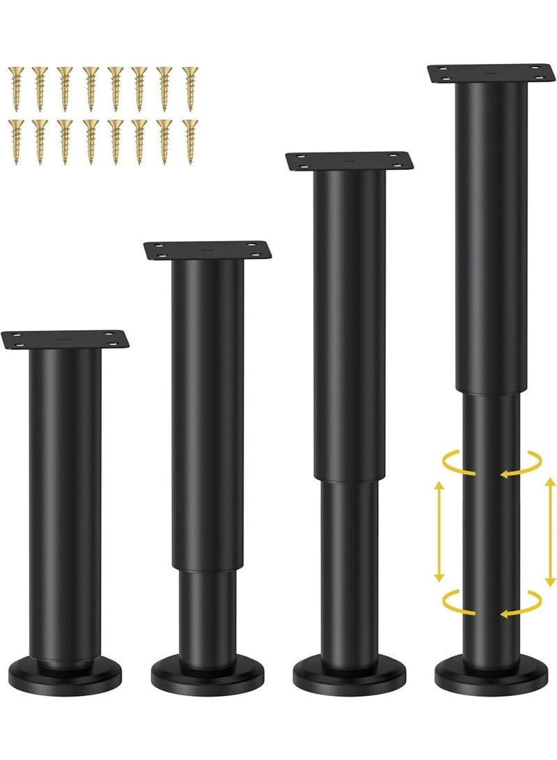 Arabest Adjustable Furniture Legs, 4PCS Adjustable Height Bed Frame Support Legs Bed Center Slat Support Legs Durable Furniture Foot for Bed Sofa Chair Table Furniture Cabinet Replacement Support - Image 1