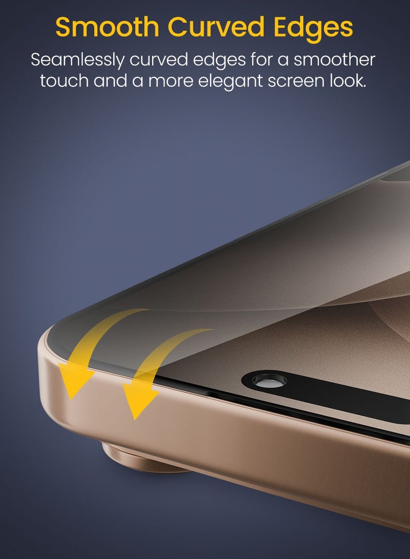 Remson Elite Guard Pro Tempered Glass Screen Protector Anti- Glare Privacy HD 9H Hardness Full Coverage with Installation Tool Kit compatible for iPhone 17 Pro MAx 6.9-inch 2025 - Image 3