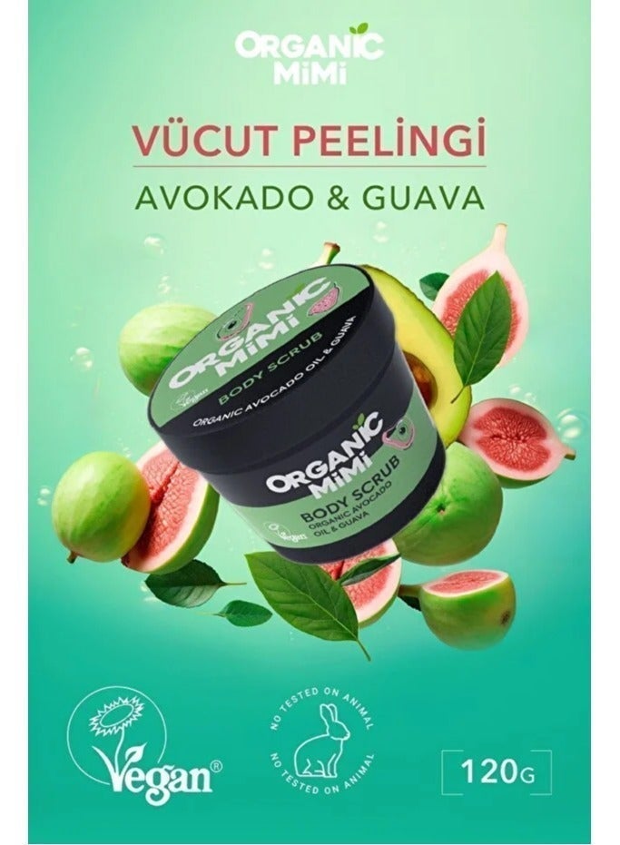 Organic Mimi  Avocado &guava Body Scrub 120g - Image 3