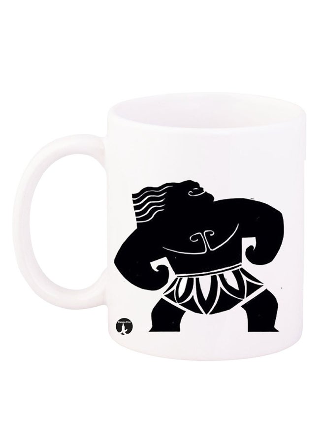 Printed Coffee Mug White/Black 11ounce