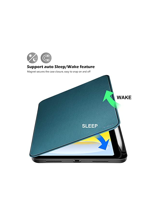 Procases ProCase for 2022 iPad 10th Generation Case with Pencil Holder, Slim Stand Protective Folio Book Cover for iPad 10.9 inch 2022 A2696 A2757 A2777 -Teal - Image 3