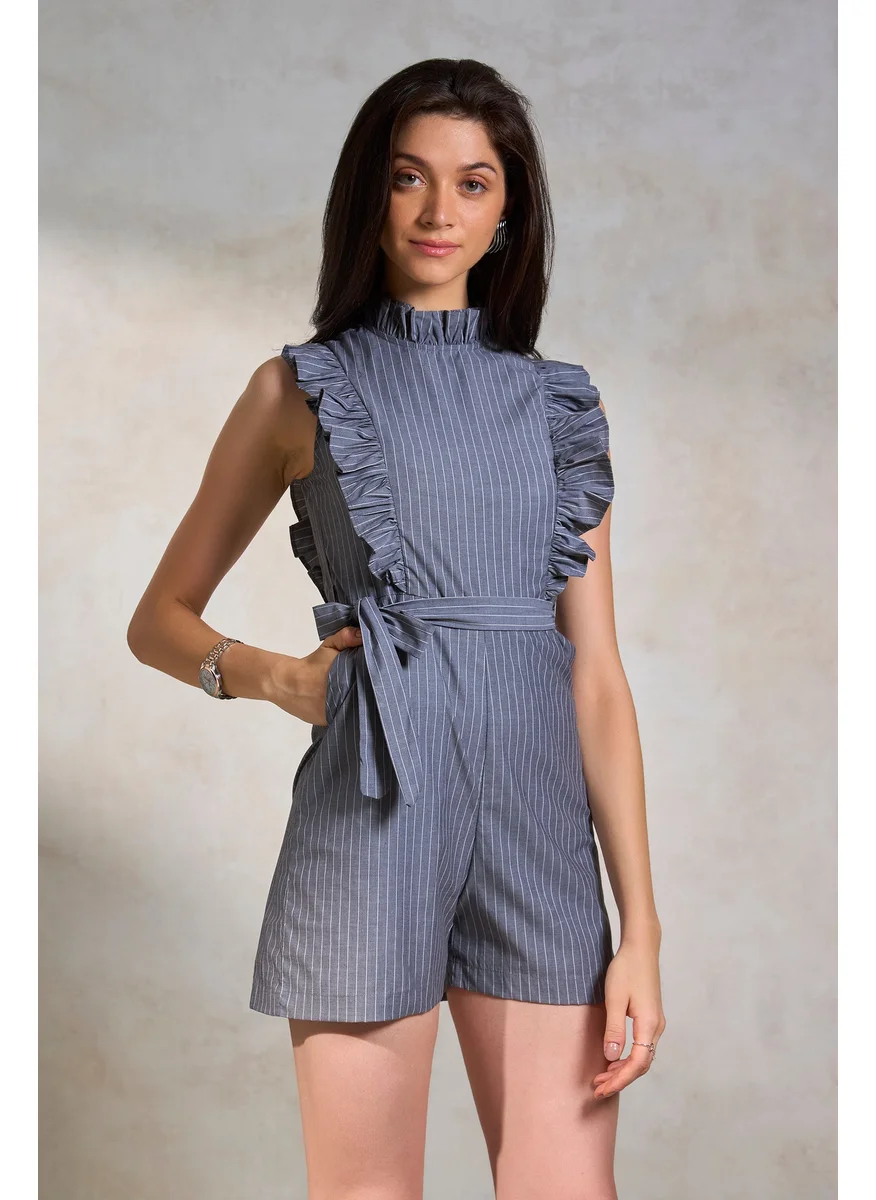 Virgio Virgio Round Neck Pure Cotton Jumpsuit