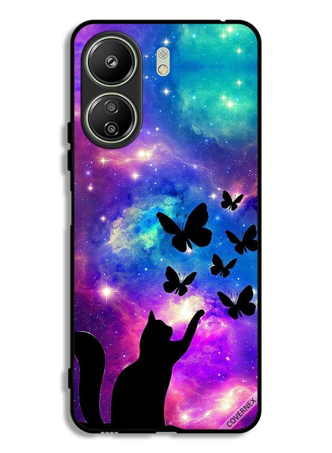 Covernex Xiaomi Redmi 13C Protective Case Cover Cat & Butterflies - Image 1
