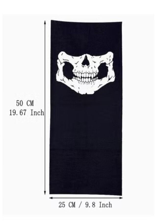 Generic - Lightweight Breathable And Microfiber Polyester Skull Printed Face Mask cm - Image 1