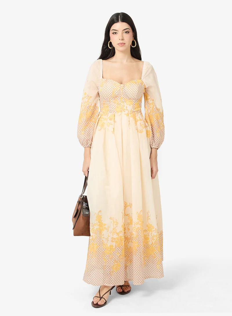 Ella Limited Edition  Abstract Print A-line Dress for Women | Best Price UAE