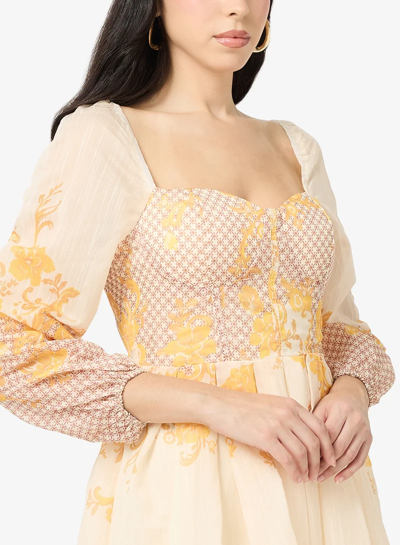 Ella Limited Edition  Abstract Print A-line Dress for Women | Best Price UAE
