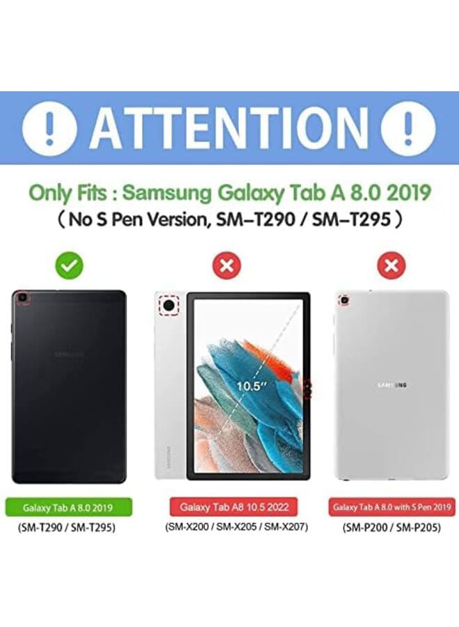 Procases Galaxy Tab A 8.0 2019 Case T290 T295 Slim Light Cover Trifold Stand Hard Shell Folio Case For 8.0 Inch Galaxy Tab A 2019 Without S Pen Model Sm T290 Wi Fi Sm T295 Lte Navy - Image 2