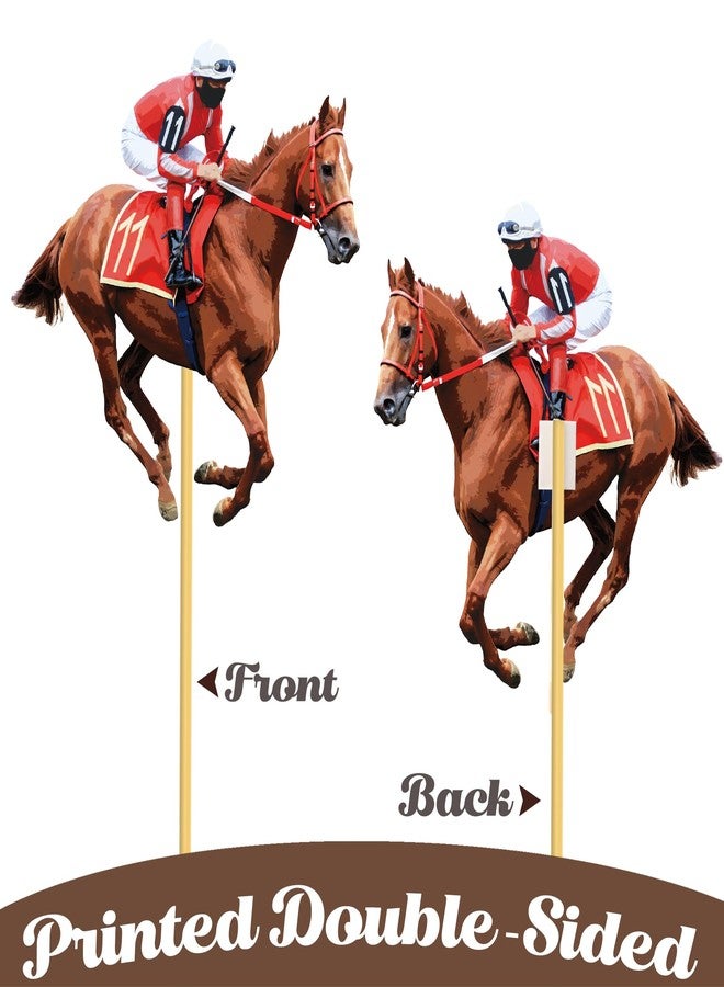 umoni Horse Racing Centerpiece Sticks 17 Pieces Horse Race Party Table Toppers Derby Day Decorations Racehorse Party Supplies for Run for The Roses Racing Birthday Party Decor - Image 5