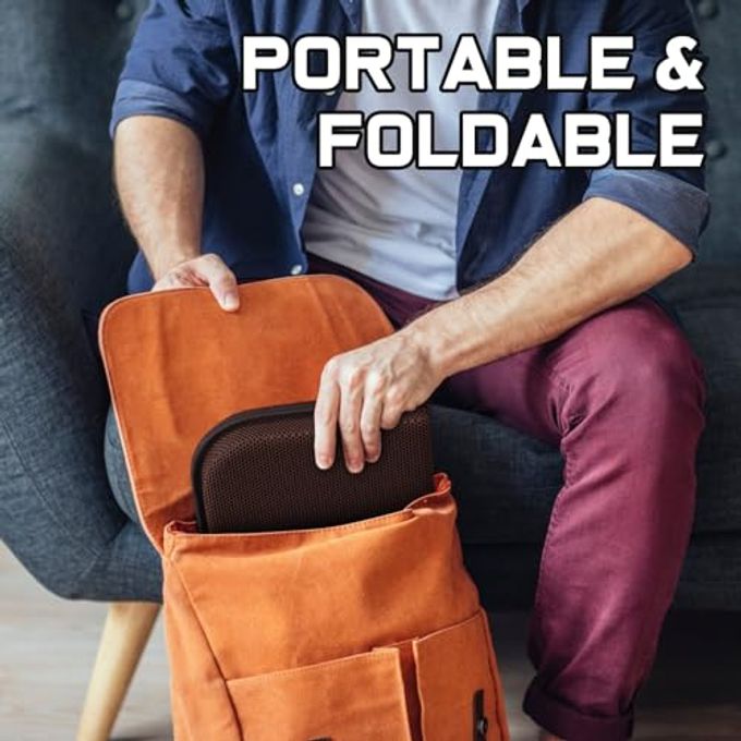 WISIMMALL Gel Seat Cushion Portable Massage Travel Cushions, 14.5" x 10.5" Thick Foldable Seat Cushion for Car Office Chair Wheelchair Hip, Coccyx, Sciatica, Pressure Sores Tailbone Pain Relief - Image 2