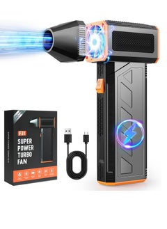 LIVVY Compressed Air Duster Turbo Fan Electric Air Duster 130000RPM Super Powerful Turbo Dry Fast Jet Fan Air Blower Gun Rechargeable Cordless Computer Electronic Keyboard PC Fan Car Cleaning Refillable Air Duster  - Image 1