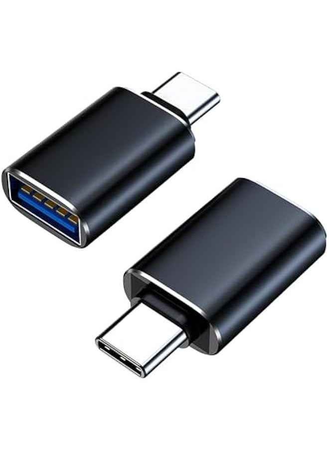 Generic - USB C to USB Adapter (2pcs),Type C to USB 3.0 OTG Adapter Cpatible for Samsung S24 Ultra Series，USB C Female to USB Male Adapte for iPhone 15 Pro Max for iPad,MacBook (Black) - Image 1
